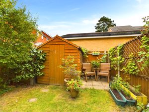 REAR OF GARDEN- SHED & SEATING AREA- click for photo gallery